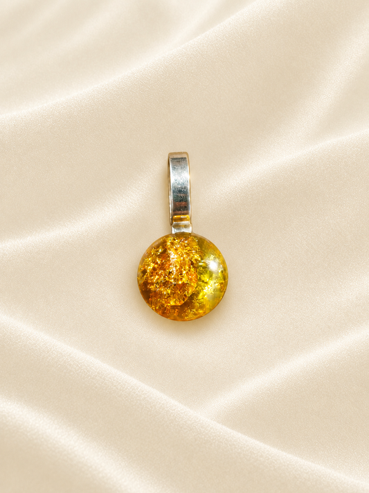 Gold Glitter Sphere Pendant NFC