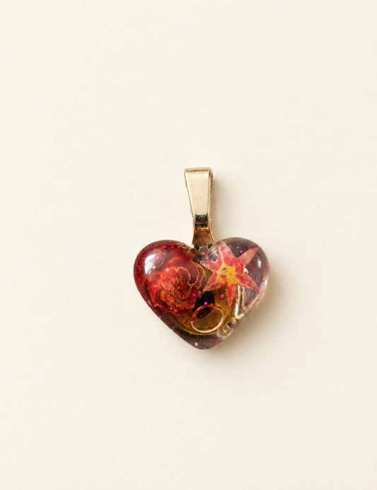 Wishing Star Heart – Handmade NFC Resin Pendant