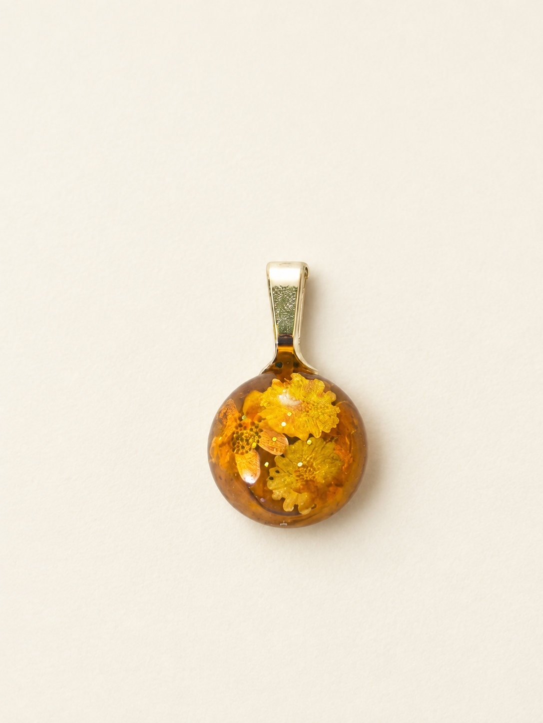 Marigold Amber Orb – Handmade NFC Resin Pendant